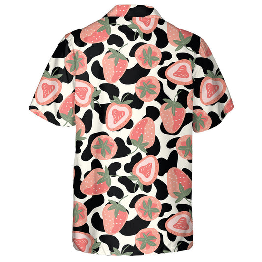 Plump Cow And Clouds On White Background Hawaiian Shirt, Hawaiian Shirt Gift, Christmas Gift