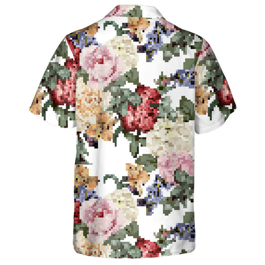 Brainse Bláthanna Dathúla Rósanna Uiscedhath Ar Chúlra Bán Léine Haváís, Bronntanas Léine Haváís, Bronntanas Nollag