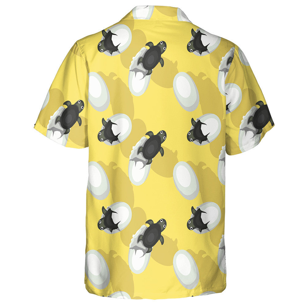 Baby Turtle Born Hatching Egg Cartoon Hawaiian Shirt, Hawaiian Shirt Gift, Christmas Gift