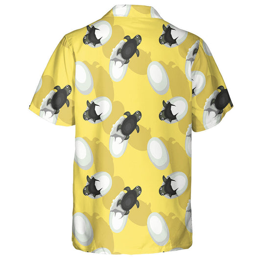 Baby Turtle Born Hatching Egg Cartoon Hawaiian Shirt, Hawaiian Shirt Gift, Christmas Gift
