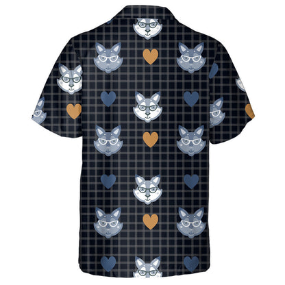 Hipster Le Mac Tíre i Gloiní Ar Sheiceáil Cúlra Dubh Léine Haváís, Bronntanas Léine Haváíais, Bronntanas Nollag