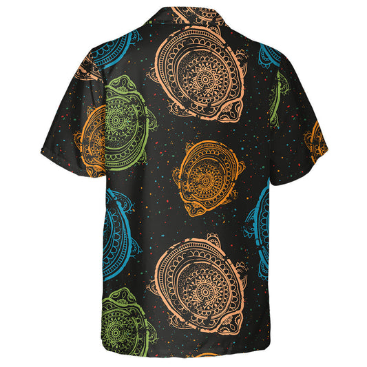 Greeting Beautiful With Turtle Hand Drawn Hawaiian Shirt,Hawaiian Shirt Gift, Christmas Gift