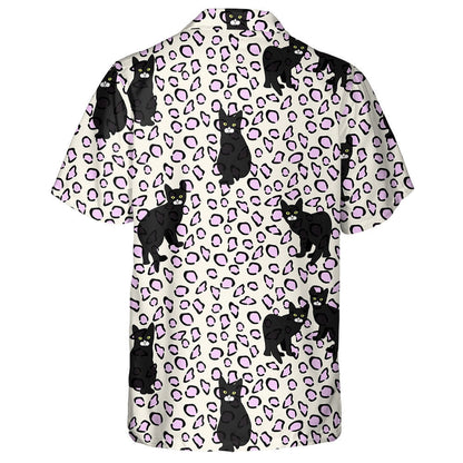 Liopard Fiáin na hAfraice Le Kittens Beaga Dubh Léine Haváís, Bronntanas Léine Haváís, Bronntanas Nollag