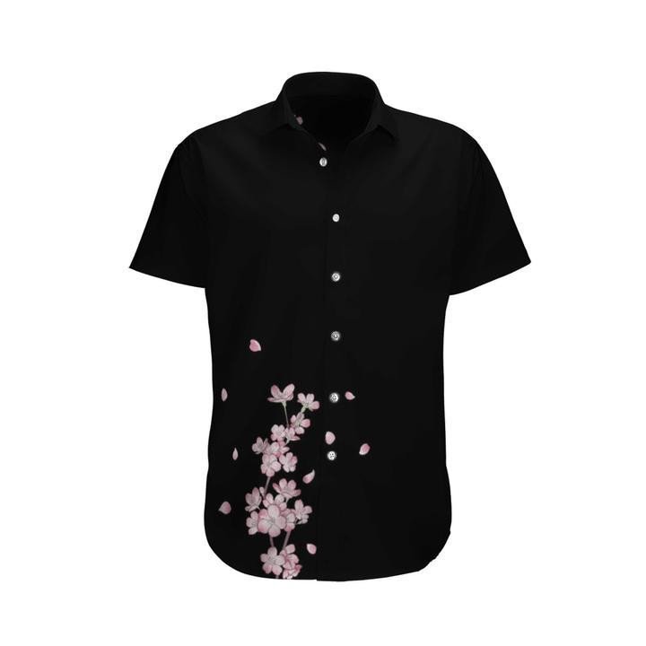 Japanese Aesthetic Sakura Cherry Blossom Pattern Hawaiian Shirt, Hawaiian For Gift
