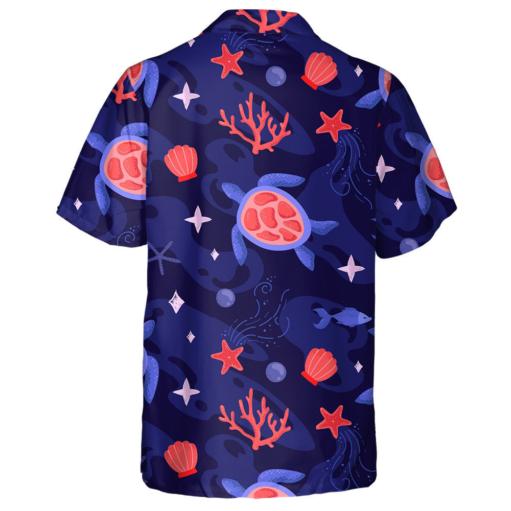Sea Turtles And Corals In The Sea Hawaiian Shirt,Hawaiian Shirt Gift, Christmas Gift