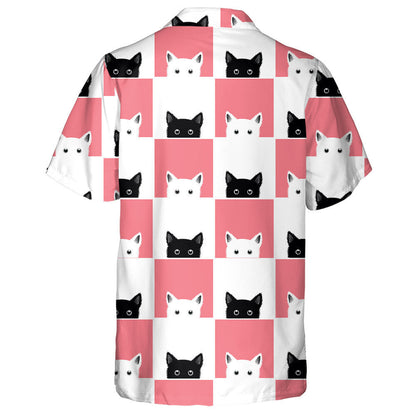 Cúlra Boird Ficheall Cat Dubh Bán Bándearg Léine Haváís, Bronntanas Léine Haváíais, Bronntanas Nollag