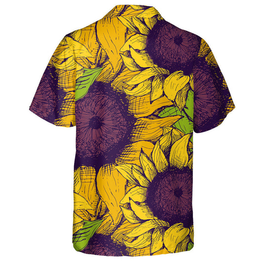 Lus na Gréine Bláth Láimhe Tarraingthe Le Croí Corcra Agus Léine Haváí Róis, Bronntanas Léine Haváíais, Bronntanas Nollag