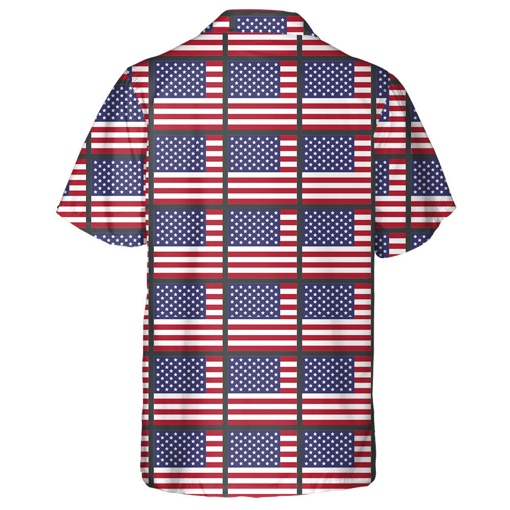 Classic Pattern Of Independence Day USA Flags Hawaiian Shirt, Hawaiian Shirt Gift, Christmas Gift