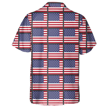 Classic Pattern Of Independence Day USA Flags Hawaiian Shirt, Hawaiian Shirt Gift, Christmas Gift