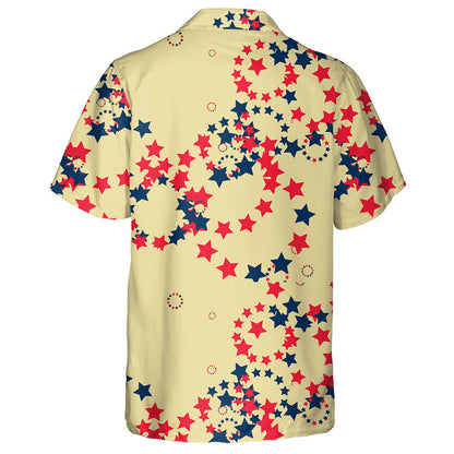 Cúlra Retro Beige le Réaltaí i bhFoirm Ciorcal Léine Haváí, Bronntanas Léine Haváíais, Bronntanas Nollag