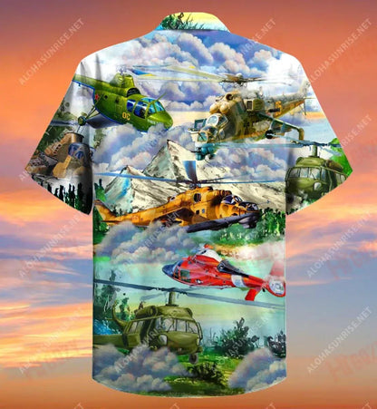 Real Pilots Don'T Need Runway Helicopter Unisex Short Hawaiian Shirt Ocean Tropical Shirts Vintage Hawaiian Shirts Funny Hawaiian Shirts, Hawaiian Shirt Gift, Christmas Gift