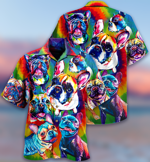 Dog Pitbull Love Color - Hawaiian Shirt, Hawaiian Shirt Gift, Christmas Gift