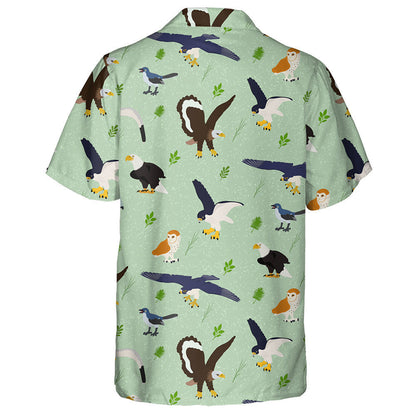 An Eagle Gull Falcon And Owl With Plant Hawaiian Shirt, Hawaiian Shirt Gift, Christmas Gift
