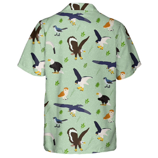 An Eagle Gull Falcon And Owl With Plant Hawaiian Shirt, Hawaiian Shirt Gift, Christmas Gift