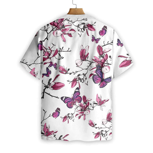 Floral Butterfly The Touch Of Nature Design Hawaiian Shirt, Hawaiian Shirt Gift, Christmas Gift