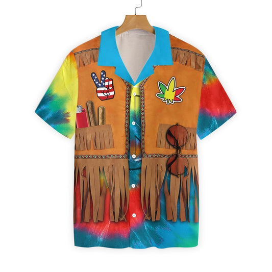 Hippie Woodstock Awesome Background Design Hawaiian Shirt, Hawaiian For Gift
