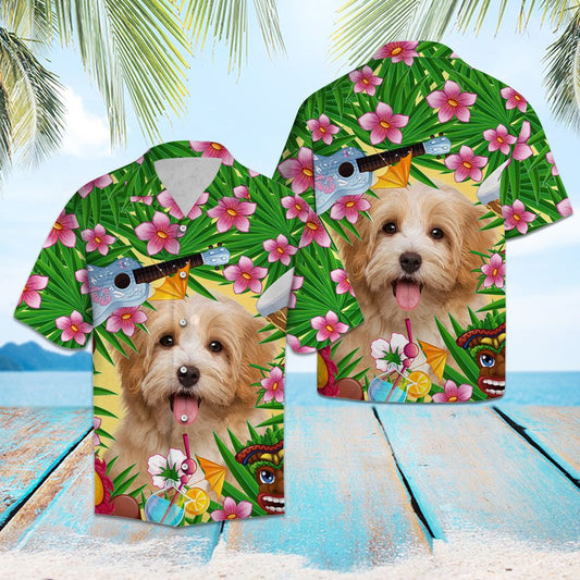Tongue Out Havanese Enjoy Summer Party Pattern Hawaiian Shirt, Hawaiian Shirt Gift, Christmas Gift