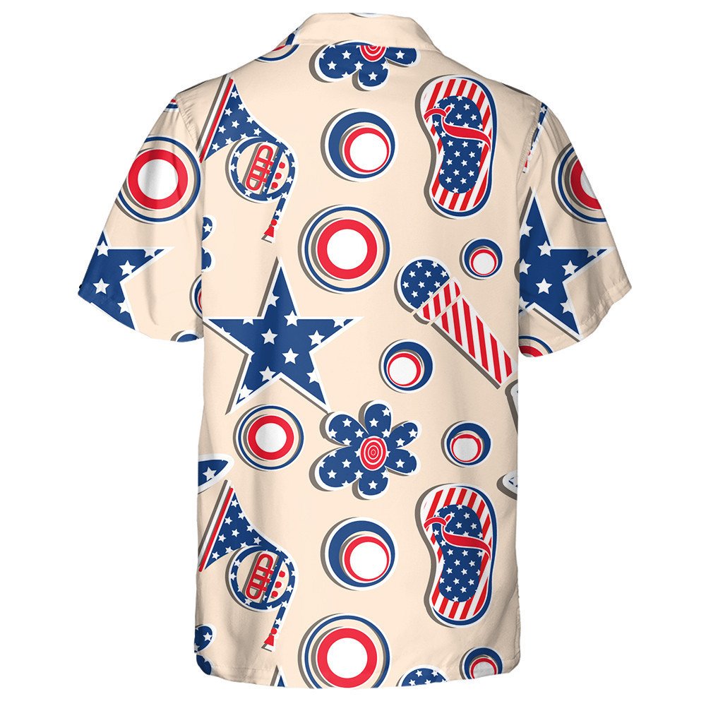 Creative Symbols In The Pattern Of Stars And Stripes Hawaiian Shirt, Hawaiian Shirt Gift, Christmas Gift