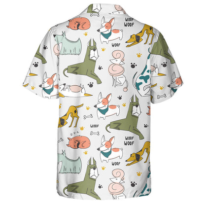 Cúlra Liath Madraí Cartúin Stíl Tarraingthe Cúlra Liath Léine Haváíais, Bronntanas Léine Haváíais, Bronntanas Nollag