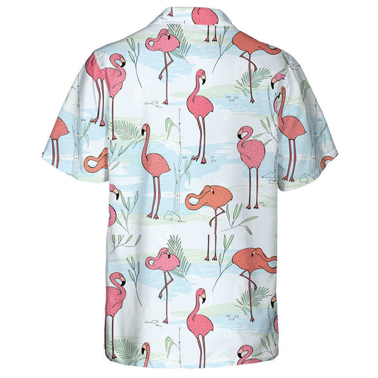 Special Flaming With Pond And Palm Leave Hawaiian Shirt, Hawaiian Shirt Gift, Christmas Gift