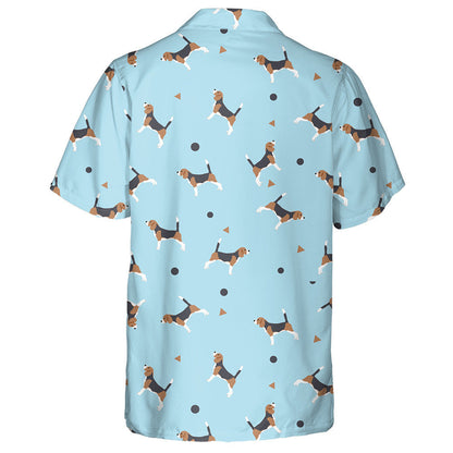 Funny Beagle Dog Circle And Triangle Hawaiian Shirt,Hawaiian Shirt Gift, Christmas Gift