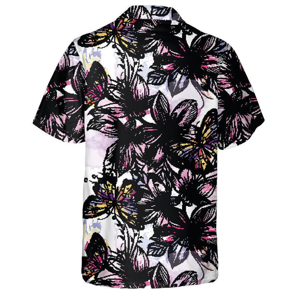 Téama Féileacán Le Bláthanna Greanta Agus Spotaí Uiscedhatha Léine Haváís, Bronntanas Léine Haváís, Bronntanas Nollag