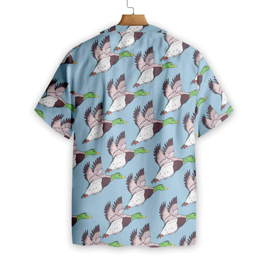 Flying Ducks Time Of Hunting Design Hawaiian Shirt,Hawaiian Shirt Gift, Christmas Gift
