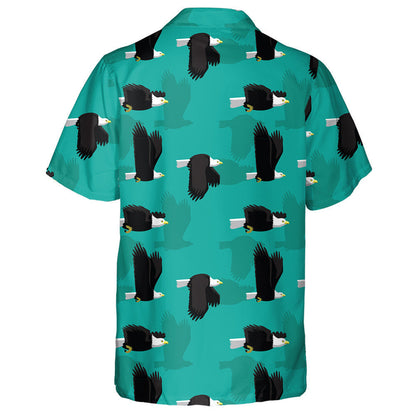 Bald Eagle Flying With Its Silhouette Hawaiian Shirt, Hawaiian For Gift