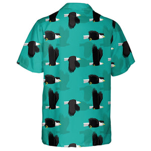 Bald Eagle Flying With Its Silhouette Hawaiian Shirt, Hawaiian For Gift