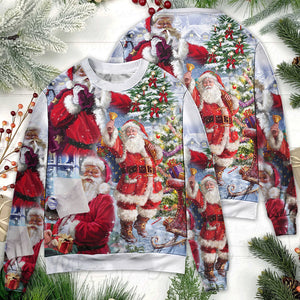 Christmas Santa Claus Is Coming To Town Ugly Christmas Sweater, Christmas Gift, Gift Christmas 2024