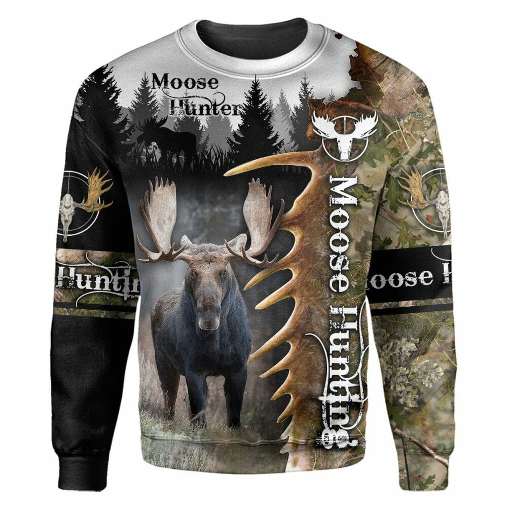 Moose Hunting - 3D All Over Printed Shirt Tshirt Hoodie Apparel