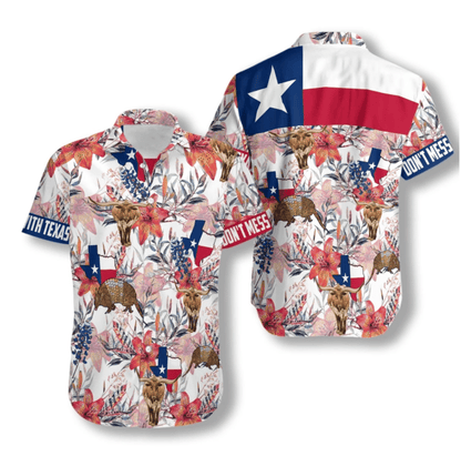 Flag Texas Peace Crazy Background Design Hawaiian Shirt,Hawaiian Shirt Gift, Christmas Gift