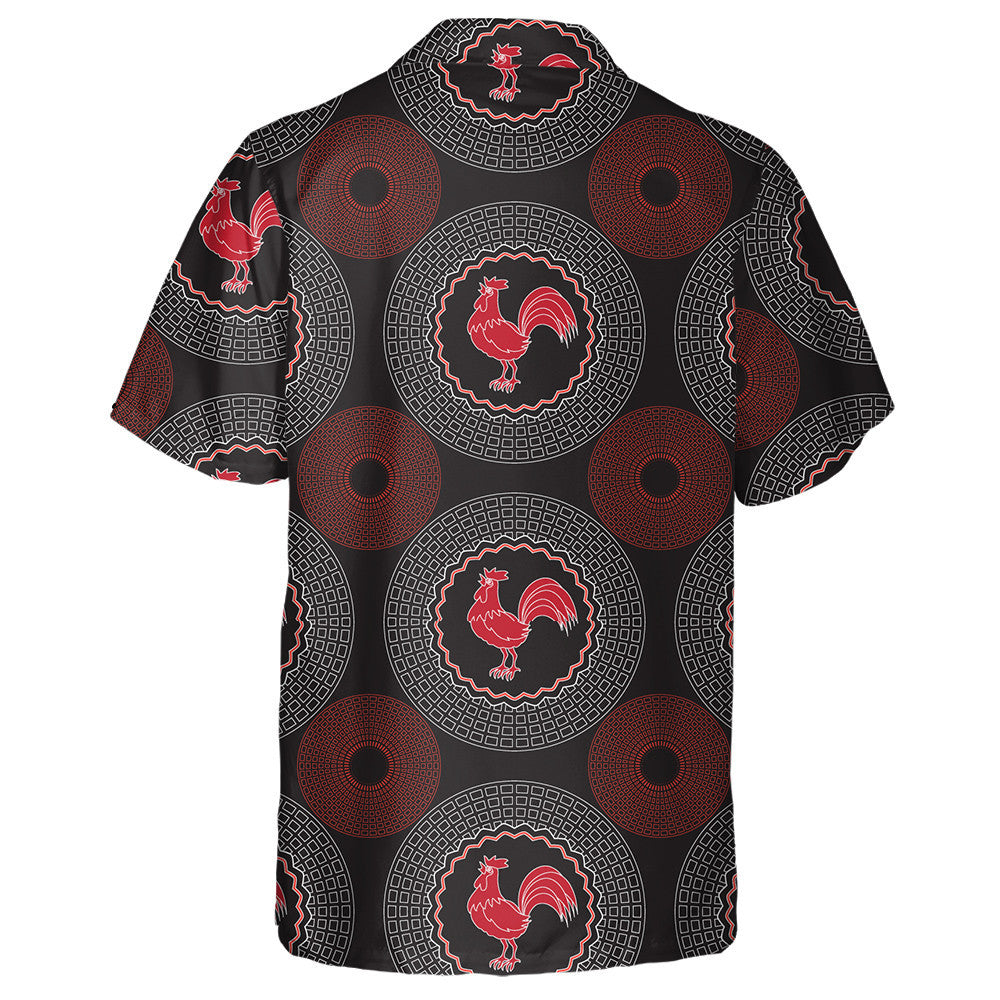Red Chicken And The Community Circle Hawaiian Shirt,Hawaiian Shirt Gift, Christmas Gift