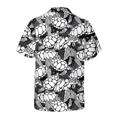 Monogram Sea Turtle Pattern Hawaiian Shirt,Hawaiian Shirt Gift, Christmas Gift