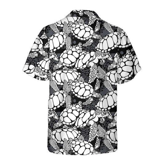 Monogram Sea Turtle Pattern Hawaiian Shirt,Hawaiian Shirt Gift, Christmas Gift