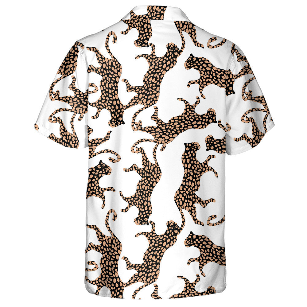 Spotaí Liopard Nua-Aimseartha Trendy Dearadh Faisean agus Dromchla Léine Haváís, Bronntanas Léine Haváís, Bronntanas Nollag