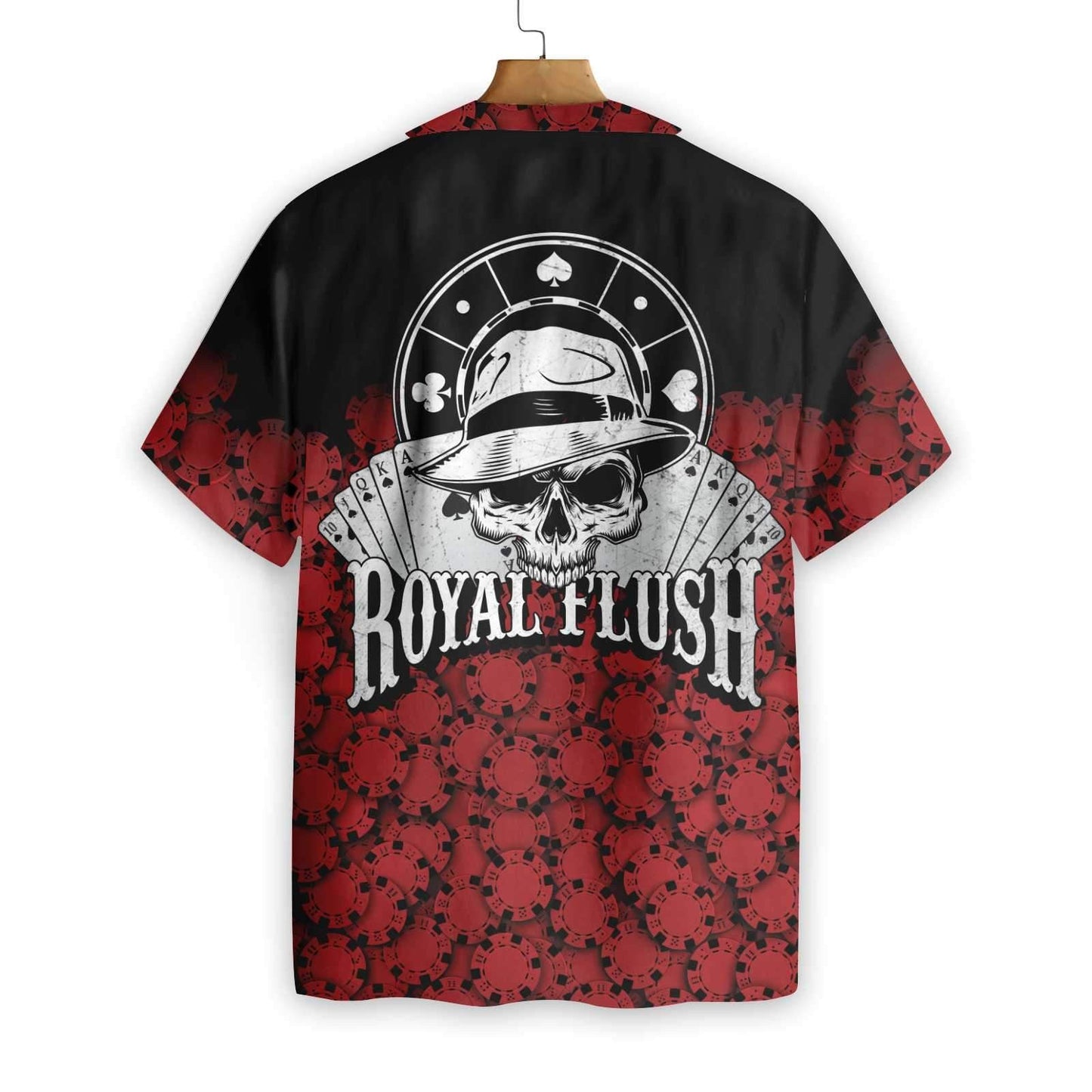 Poker Chip Maroon And Black Design Hawaiian Shirt,Hawaiian Shirt Gift, Christmas Gift