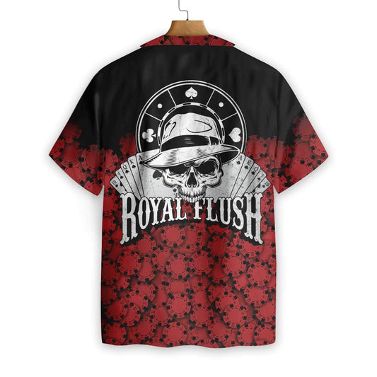 Poker Chip Maroon And Black Design Hawaiian Shirt,Hawaiian Shirt Gift, Christmas Gift