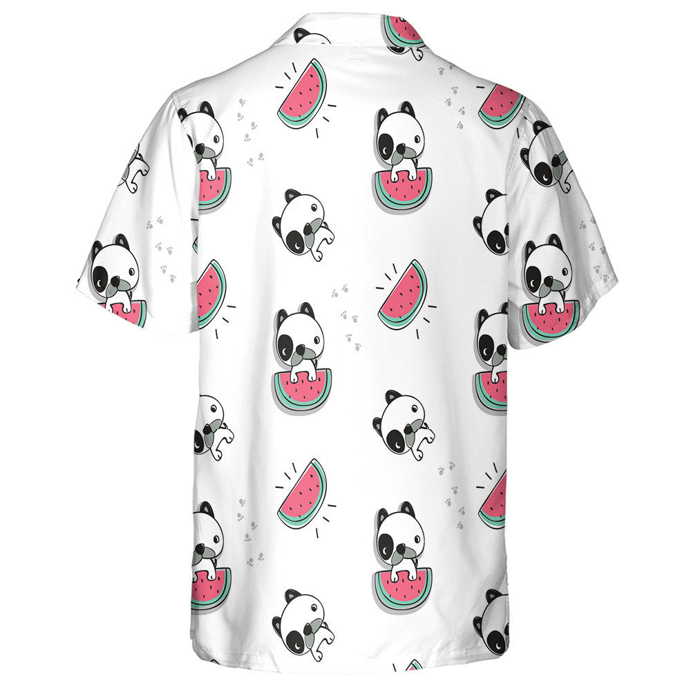 Cute Baby Cartoon With Watermelon Isolated Background Hawaiian Shirt, Hawaiian Shirt Gift, Christmas Gift