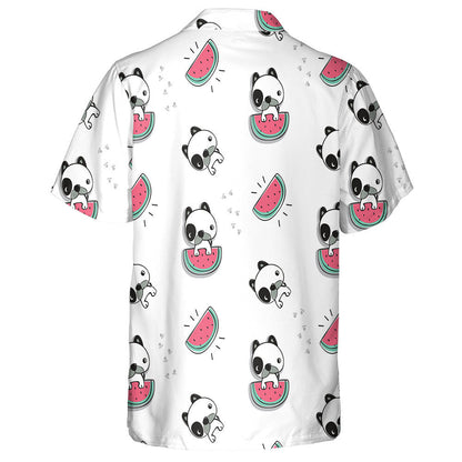 Cute Baby Cartoon With Watermelon Isolated Background Hawaiian Shirt, Hawaiian Shirt Gift, Christmas Gift