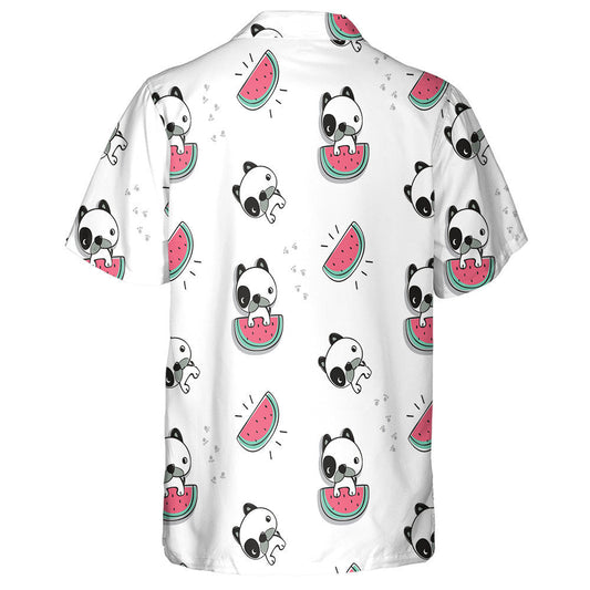 Cute Baby Cartoon With Watermelon Isolated Background Hawaiian Shirt, Hawaiian Shirt Gift, Christmas Gift