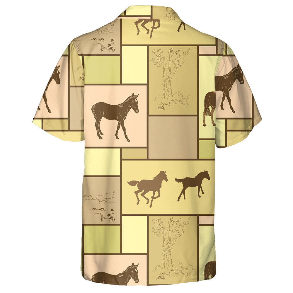 Léiriú Cartúin Greannmhar Capaill Agus Léine Crann Haváís, Bronntanas Léine Haváise, Bronntanas Nollag