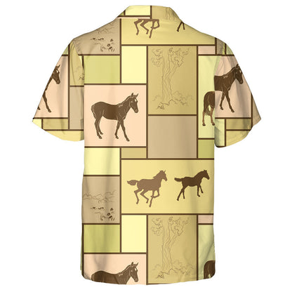 Léiriú Cartúin Greannmhar Capaill Agus Léine Crann Haváís, Bronntanas Léine Haváise, Bronntanas Nollag