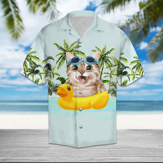 Cat Shona Ar an Trá Patrún Ama an tSamhraidh Léine Haváís, Bronntanas Léine Haváíais, Bronntanas Nollag