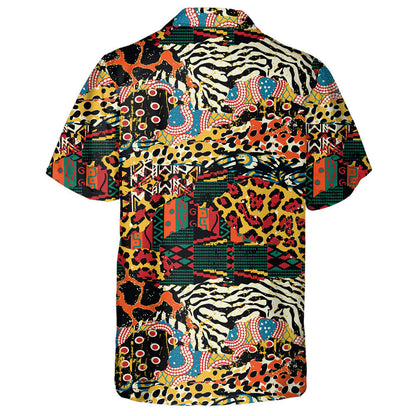 Traditional African And Wild Leopard Animal Skin Hawaiian Shirt, Hawaiian Shirt Gift, Christmas Gift