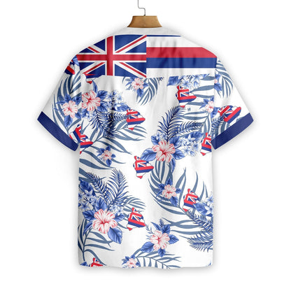 Hawaii Proud On White Background Pattern Hawaiian Shirt, Hawaiian For Gift