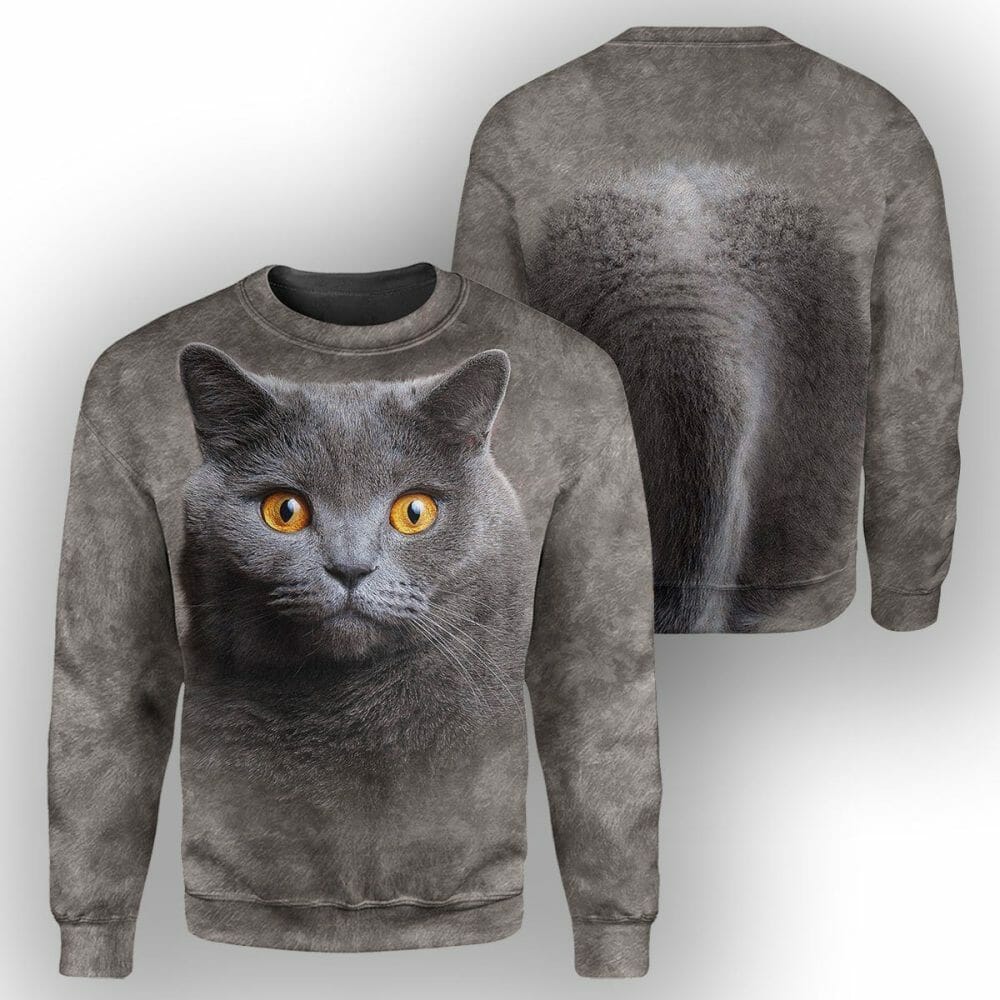 British Shorthair Cat - 3D All Over Printed Shirt Tshirt Hoodie Apparel