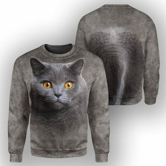 British Shorthair Cat - 3D All Over Printed Shirt Tshirt Hoodie Apparel