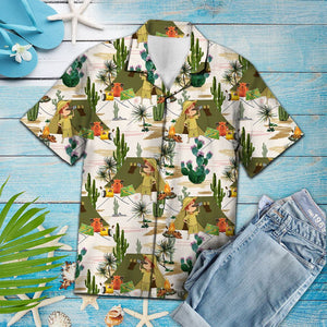 Cactus Scout Camping Day Pattern Hawaiian Shirt, Hawaiian For Gift