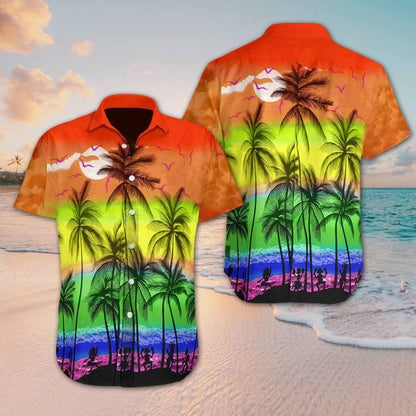 Beach Hawaii Lgbt Hawaiian Shirt,Hawaiian Shirt Gift, Christmas Gift